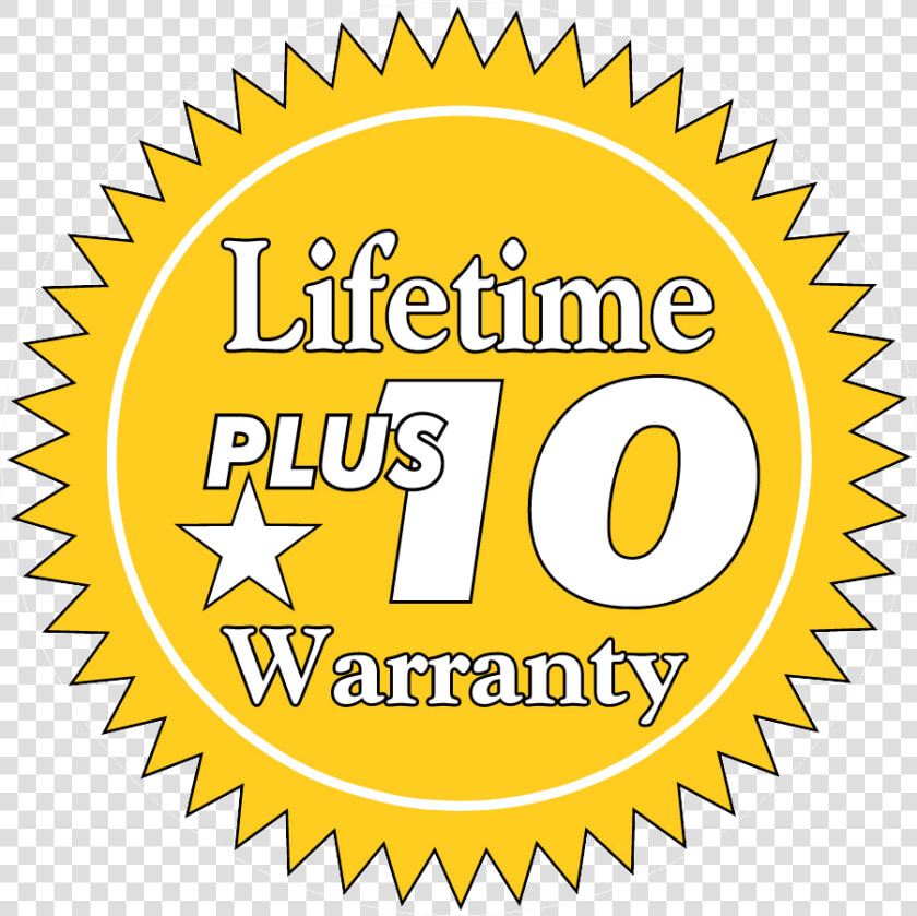 Lifetime Plus 10 Warranty Icon   Circle  HD Png DownloadTransparent PNG