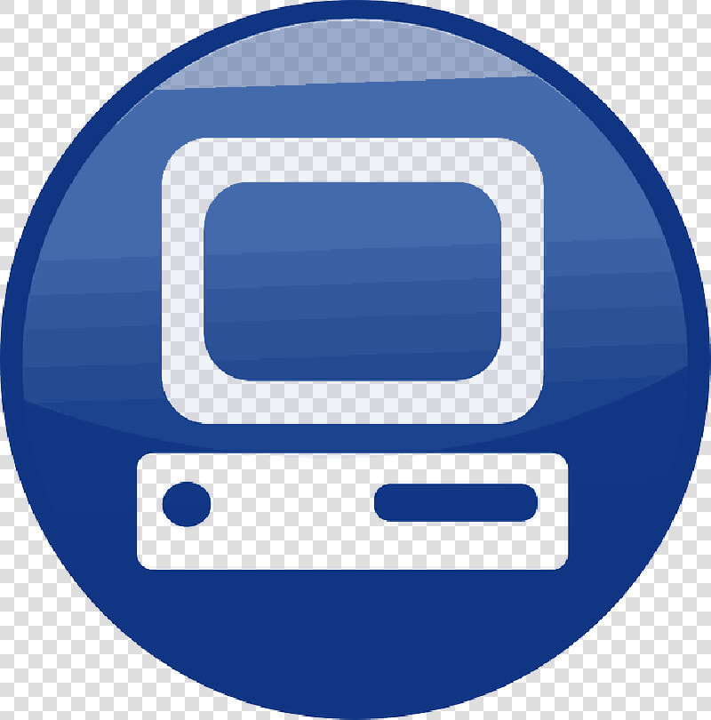 Workstation  Office  Desktop  Computer  Icon  Button   Blue Computer Clipart  HD Png DownloadTransparent PNG