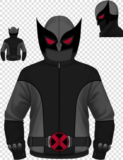 Gray Wolf Wolverine Uniform Hoodie   X Men Wolverine X Force Hooded Costume Fleece Zip Up  HD Png DownloadTransparent PNG