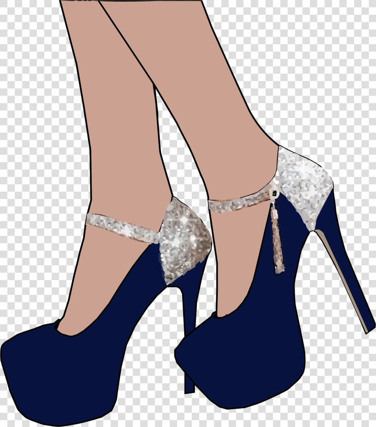 Sparkly Women S Shoes Clip Arts   Legs In Heels Clipart  HD Png DownloadTransparent PNG