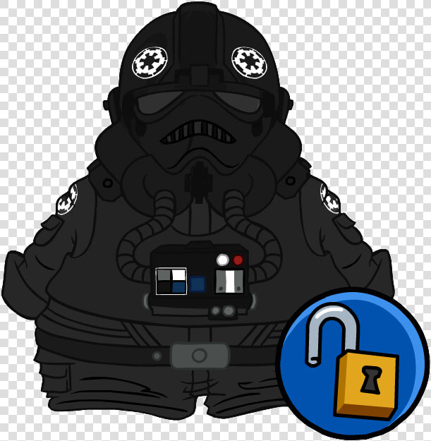 Club Penguin Star Wars Clipart   Png Download   Tie Fighter Pilot Cartoon  Transparent PngTransparent PNG