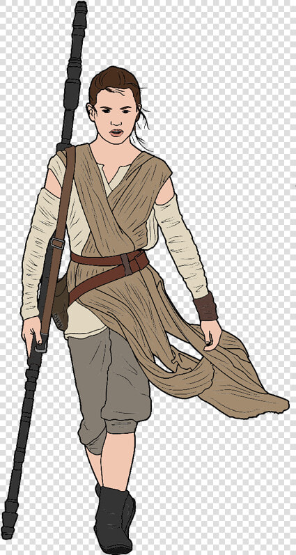 The Force Awakens Clip Art Image   Rey Star Wars Animated  HD Png DownloadTransparent PNG