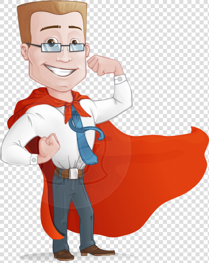 Businessman With Superhero Cape Cartoon Vector Character   Subject Matter Expert Graphics  HD Png DownloadTransparent PNG