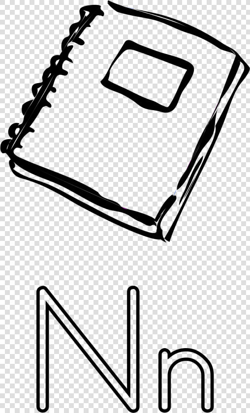 N Is For Notebook Clip Arts   Homework Clipart Black And White  HD Png DownloadTransparent PNG