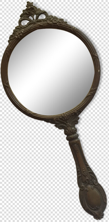 Old Bronze Hand Mirror 27x12cm Src Https   Miroir De Main Ancien  HD Png DownloadTransparent PNG