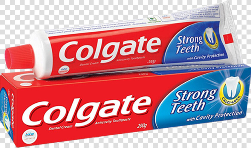 Colgate Strong Teeth Tooth Paste 100gm   Colgate  HD Png DownloadTransparent PNG