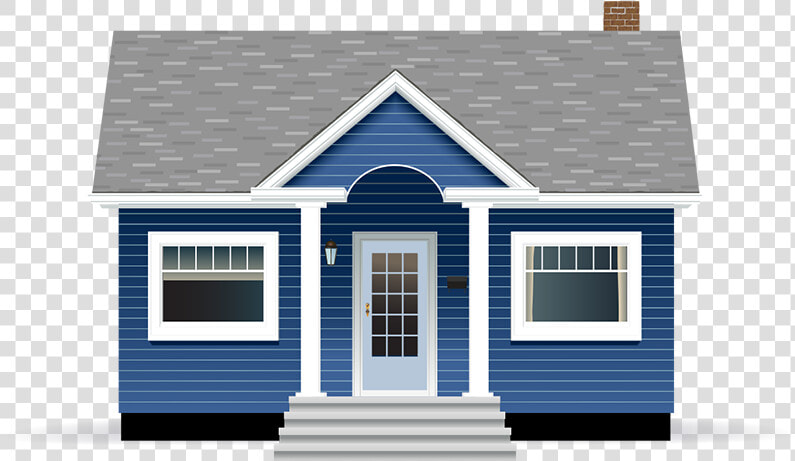 Dark Blue Bungalow House With Grey Roof And White Trim   Dark Blue Houses With Grey Trim  HD Png DownloadTransparent PNG