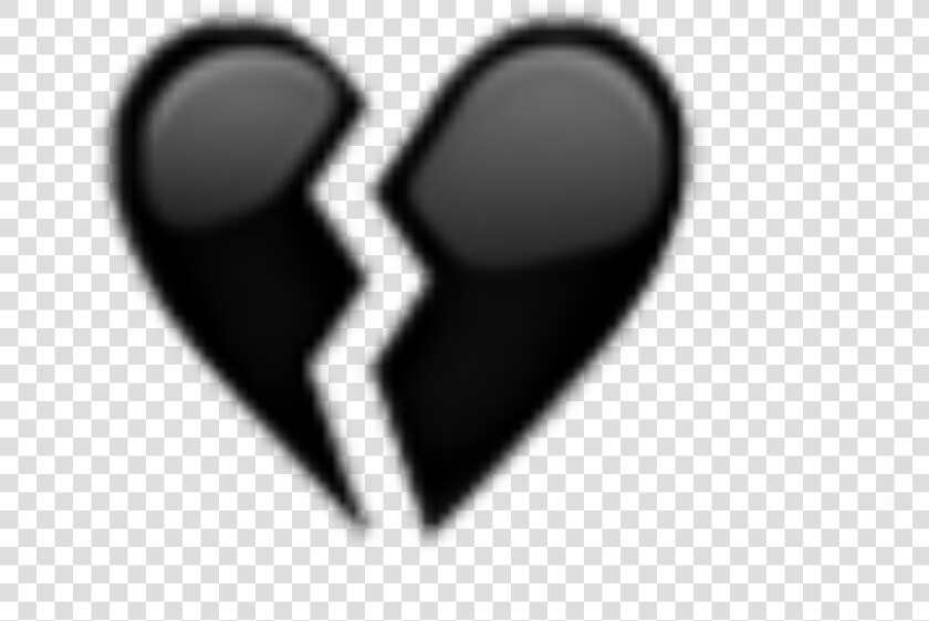  broken  heart  hearts  black  emoji  emojis  aesthetic   Heart  HD Png DownloadTransparent PNG