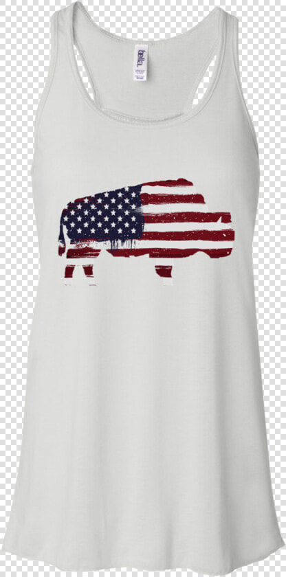 Buffalo American Flag Flowy Racerback Tank Class   T shirt  HD Png DownloadTransparent PNG