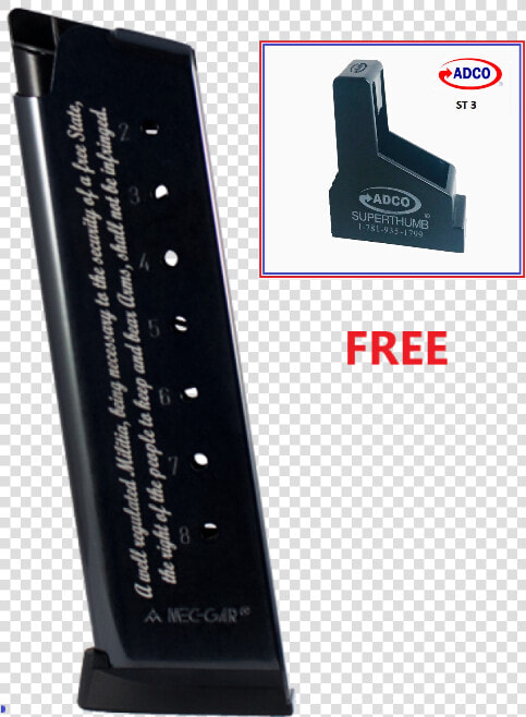 Model 1911 Magazine With The Second Amendment Inscription   Musical Instrument  HD Png DownloadTransparent PNG