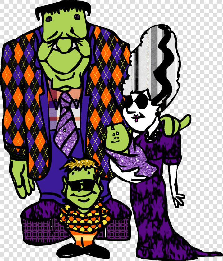 Halloween Clip Art   Halloween Monster Family Clipart  HD Png DownloadTransparent PNG