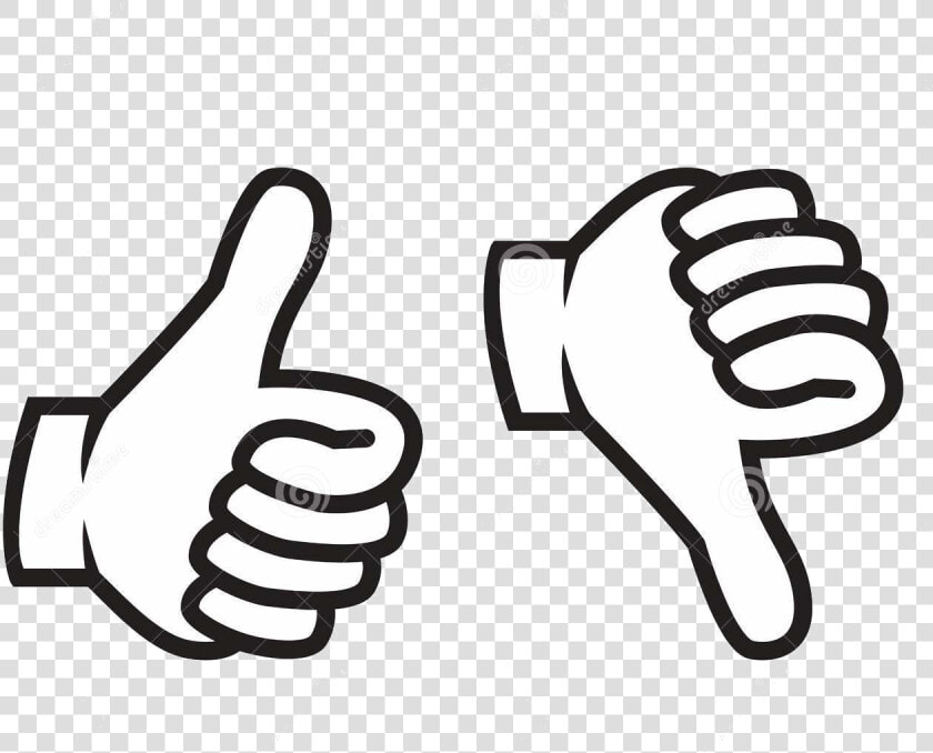 Thumbs Up Down Gesture Clip Art Silhouette Black Image   Black And White Thumbs Up Thumbs Down  HD Png DownloadTransparent PNG