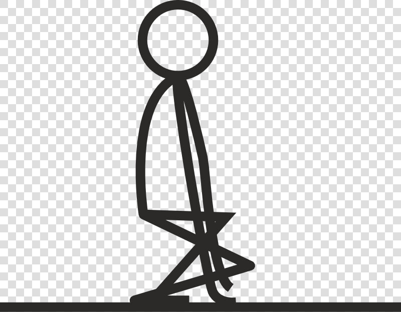 Stick Figure Squatting  HD Png DownloadTransparent PNG