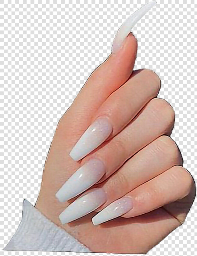 Grey And White Acrylic Nails  HD Png DownloadTransparent PNG