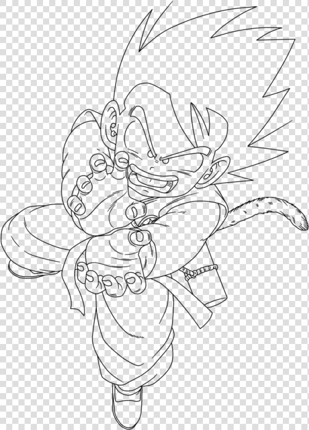 Goku Krillin Bardock Goten Master Roshi   Kid Goku Drawing Easy  HD Png DownloadTransparent PNG