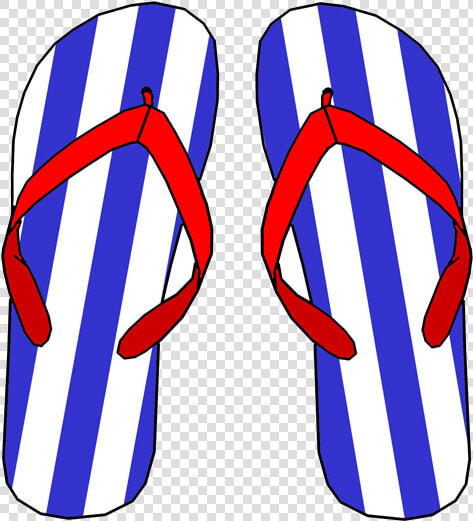 Flip Flop Free Clip Art Transparent Png   Red White And Blue Clip Art Flip Flops  Png DownloadTransparent PNG