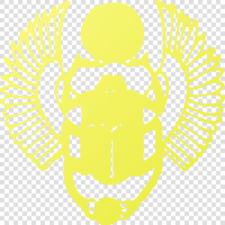 Line Art head symmetry   Old Egypt Golden Symbol  HD Png DownloadTransparent PNG