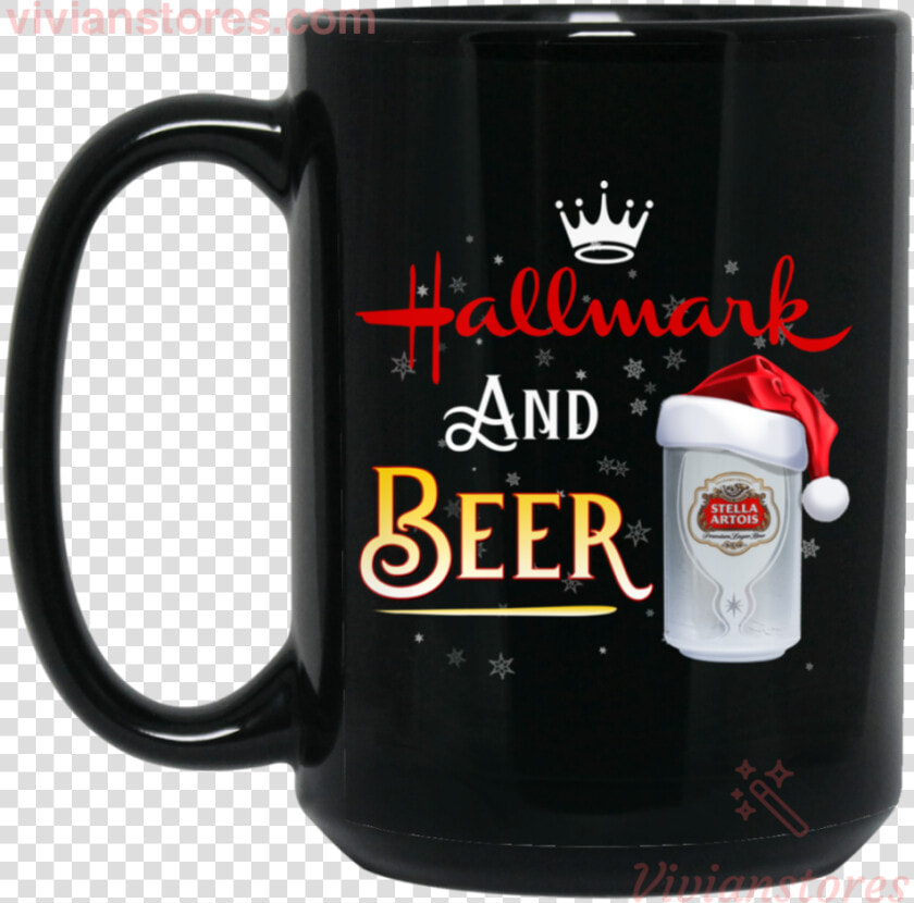 Christmas Mug Hallmark And Beer Stella Artois Black   Beer  HD Png DownloadTransparent PNG