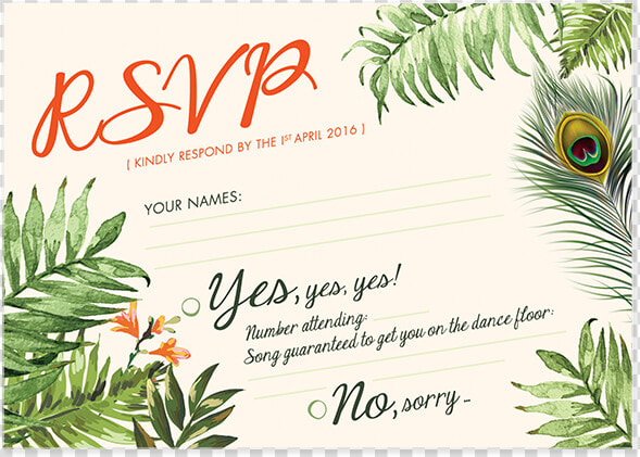 Rsvp Jungle Pepperandjoy Uk   Rsvp Card Jungle  HD Png DownloadTransparent PNG