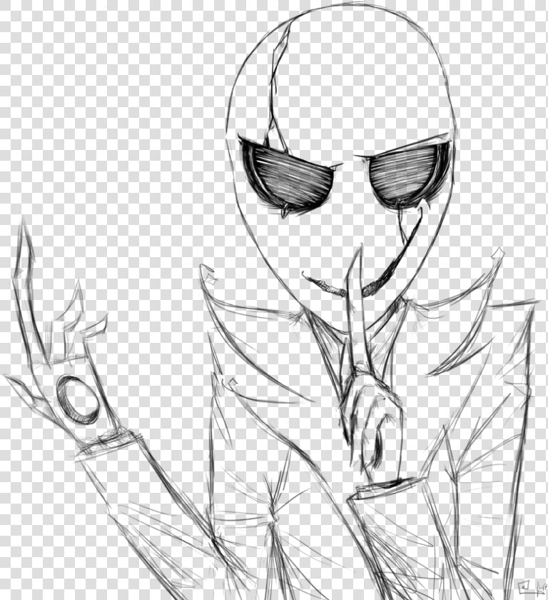 Gaster Outlines Sketch Thingy By Spirit Of Steam   Sketch  HD Png DownloadTransparent PNG