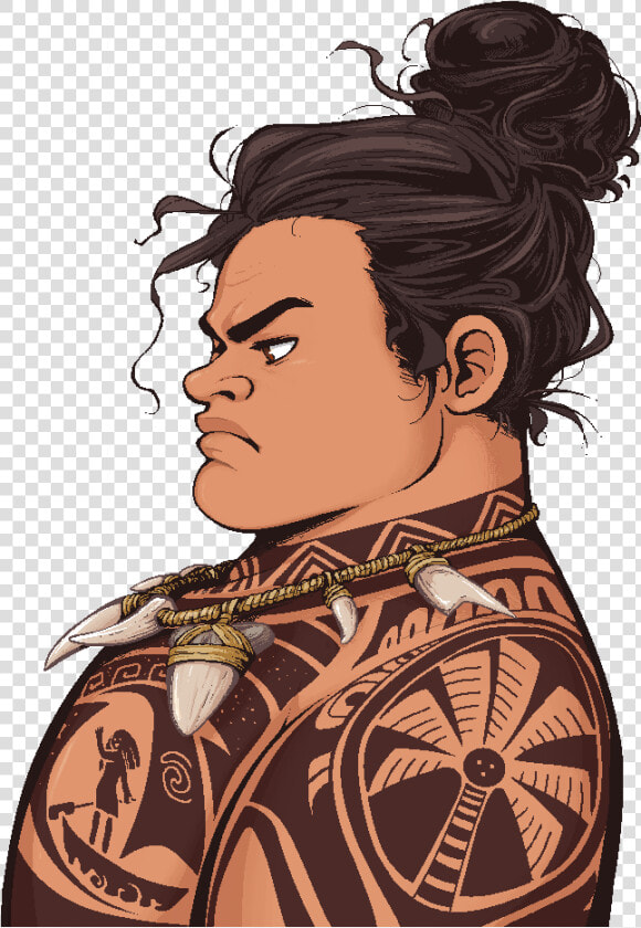 Moana Drawing Maui   Maui Moana Art  HD Png DownloadTransparent PNG