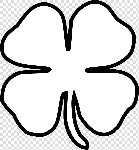 Shamrock Outline Png   Outline Of A 4 Leaf Clover  Transparent PngTransparent PNG