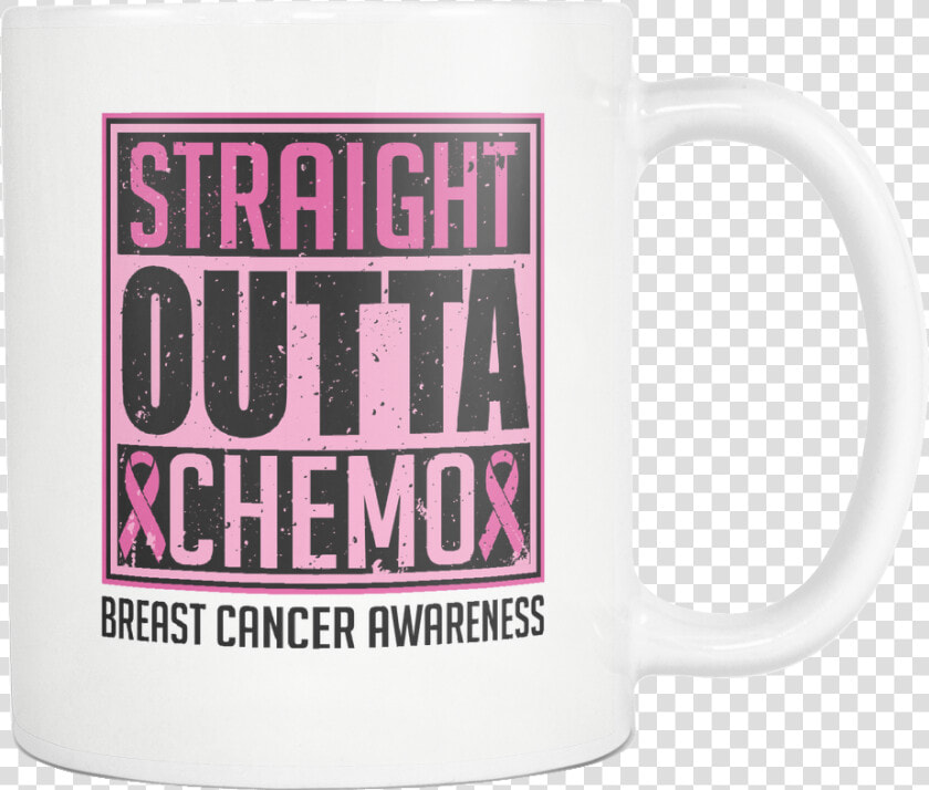 Straight Outta Chemo Breast Cancer Awareness Pink Ribbon   Beer Stein  HD Png DownloadTransparent PNG