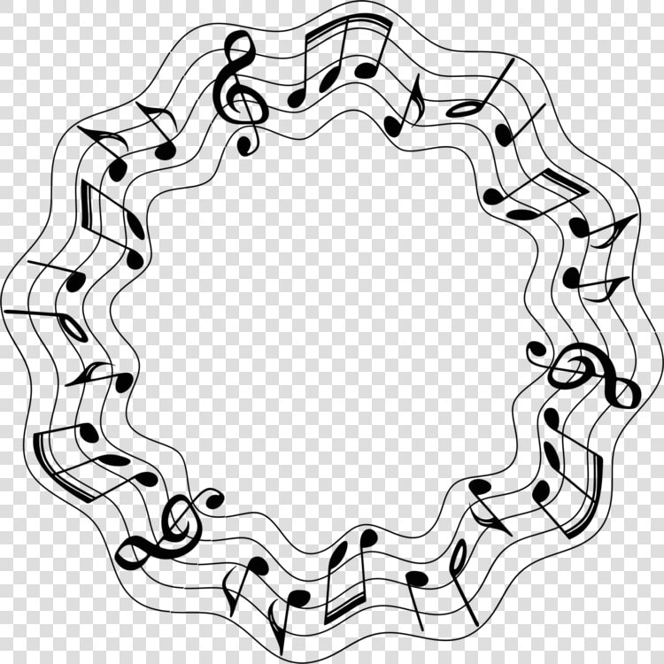 Line Art symmetry area   Music Notes Circle Png  Transparent PngTransparent PNG