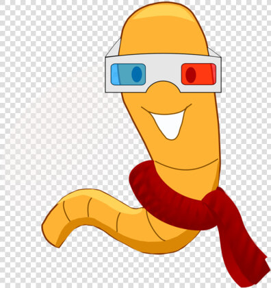 Inch Worm Cliparts   3d Glasses Cartoon  HD Png DownloadTransparent PNG