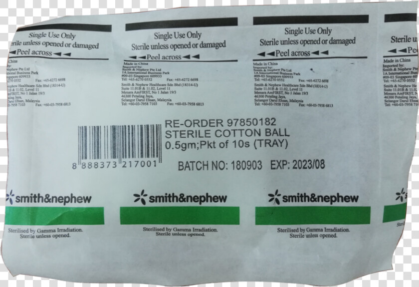 Smith And Nephew Packaging  HD Png DownloadTransparent PNG