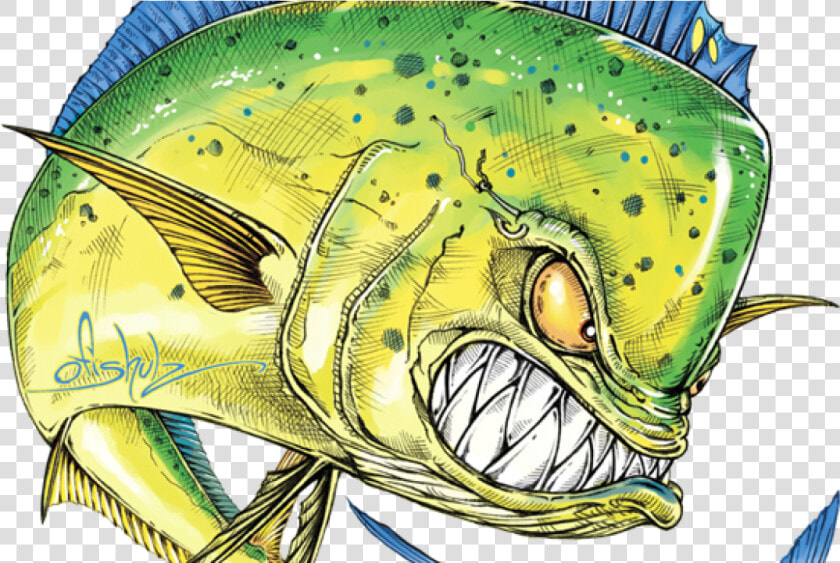 Mahi Mahi Drawings Realistic  HD Png DownloadTransparent PNG