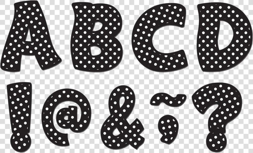 Transparent White Polka Dots Png   Black Polka Dot Letters  Png DownloadTransparent PNG