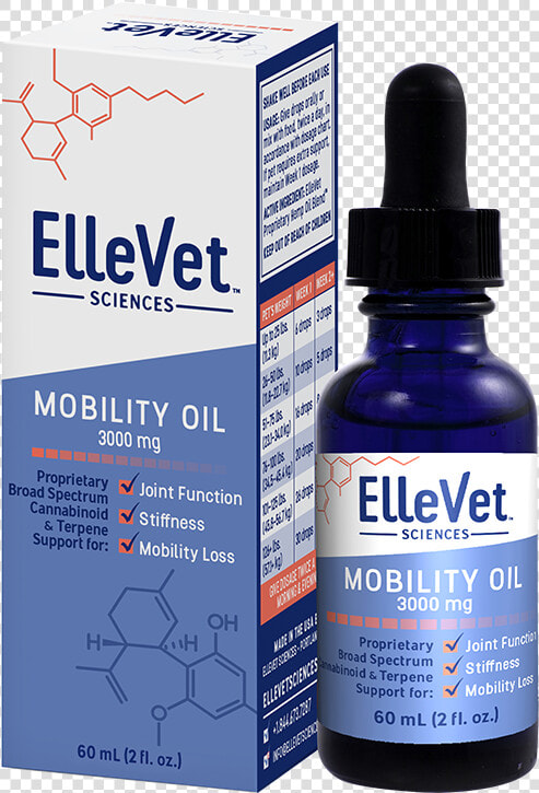 Ellevet Dogs Mobility Oil   Vet Cbd Oil For Dogs  HD Png DownloadTransparent PNG