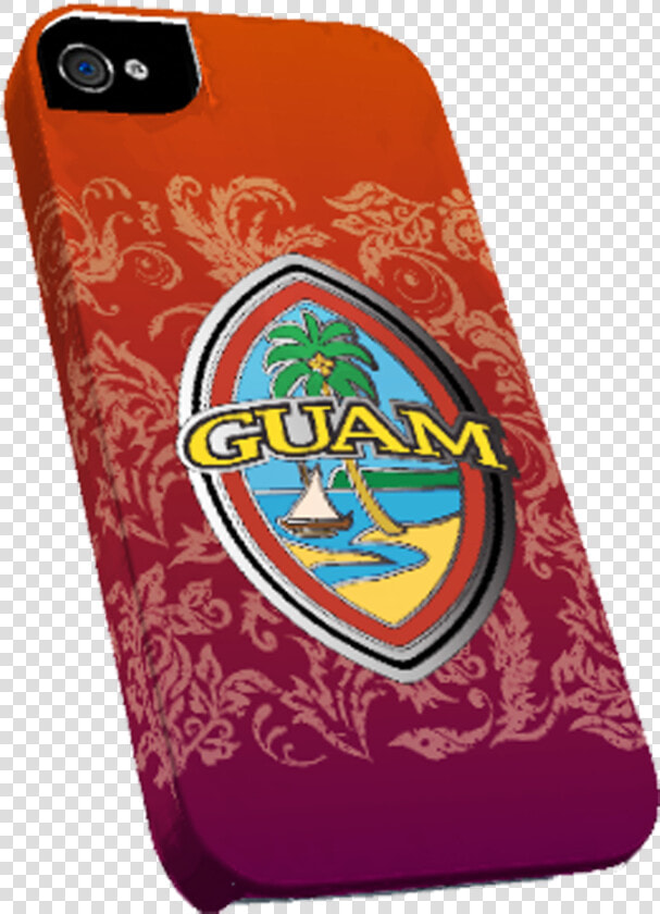 Full Wrap I Phone Case W modern Guam Seal Design W flourishes   Smartphone  HD Png DownloadTransparent PNG