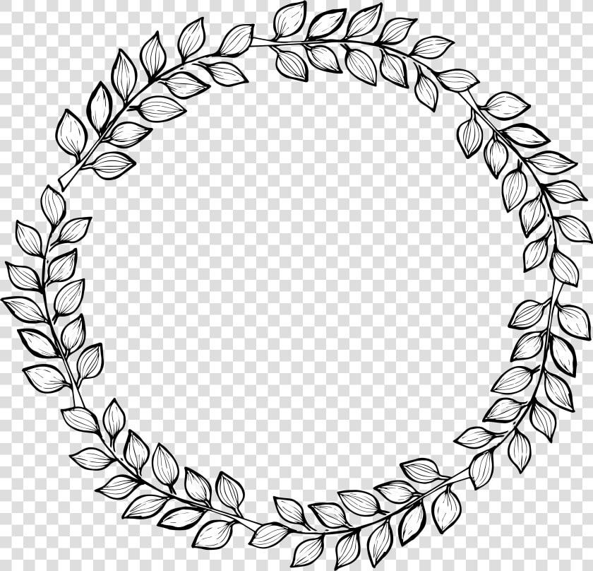 Drawn Wreath Transparent Background   Hand Drawn Leaf Wreath  HD Png DownloadTransparent PNG