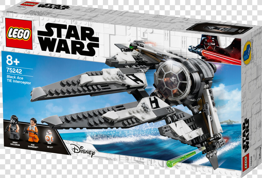 Lego Black Ace Tie Interceptor   Lego Star Wars 75242  HD Png DownloadTransparent PNG