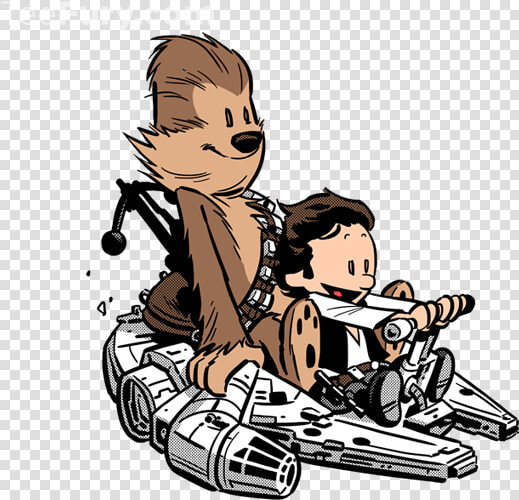 Calvin And Hobbes Han Solo And Chewbacca  HD Png DownloadTransparent PNG