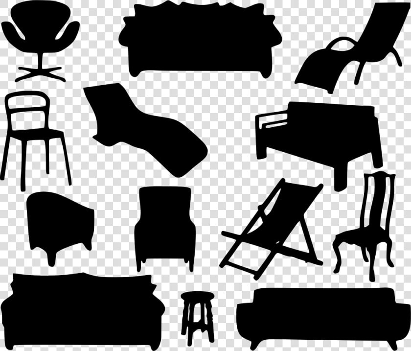 Sofa Clipart Home Furniture   Furniture Clipart Black And White Png  Transparent PngTransparent PNG