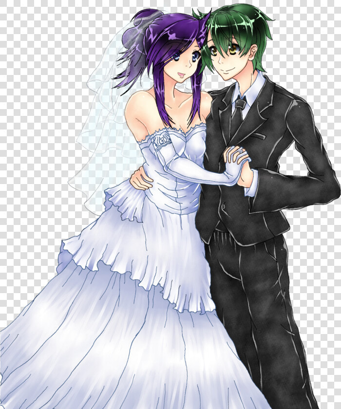 Collection Of Couple   Anime Wedding Couple Cute  HD Png DownloadTransparent PNG