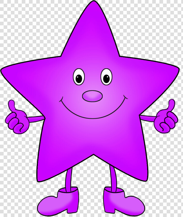 Purple Funny Star Clipart   Cartoon Colorful Star Clipart  HD Png DownloadTransparent PNG