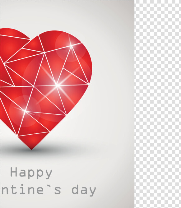 Heart Geometric Shape Vector Valentine Background   Valentines Day Geometric Shapes  HD Png DownloadTransparent PNG