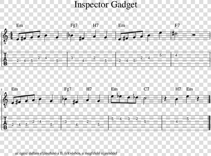 Inspector Gadget Theme Song Tabs  HD Png DownloadTransparent PNG