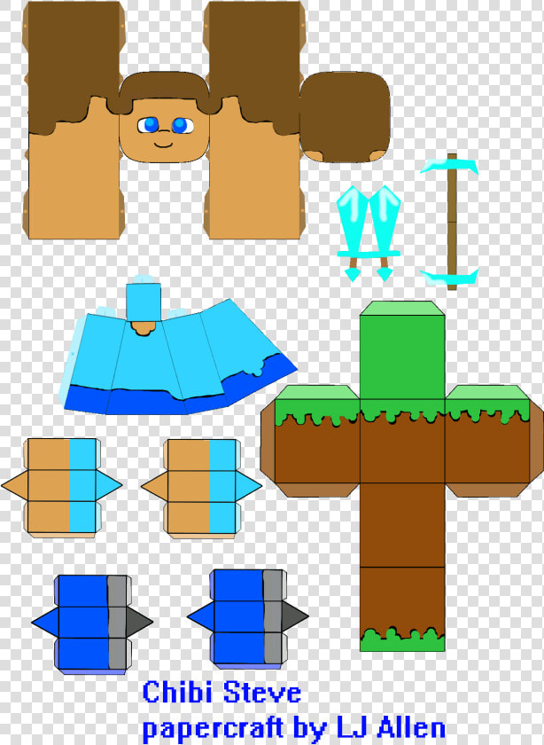 Papercraft Chibi Steve Papercraft Minecraft  Papercraft   HD Png DownloadTransparent PNG