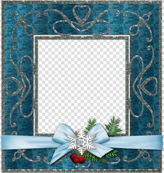 Marco De Fotos De Navidad Azul   Transparent Christmas Photo Frame  HD Png DownloadTransparent PNG