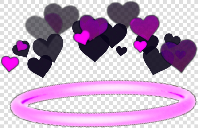  hearts  crown  heartcrown  circle  angel  crown  purple   Heart Crown  HD Png DownloadTransparent PNG