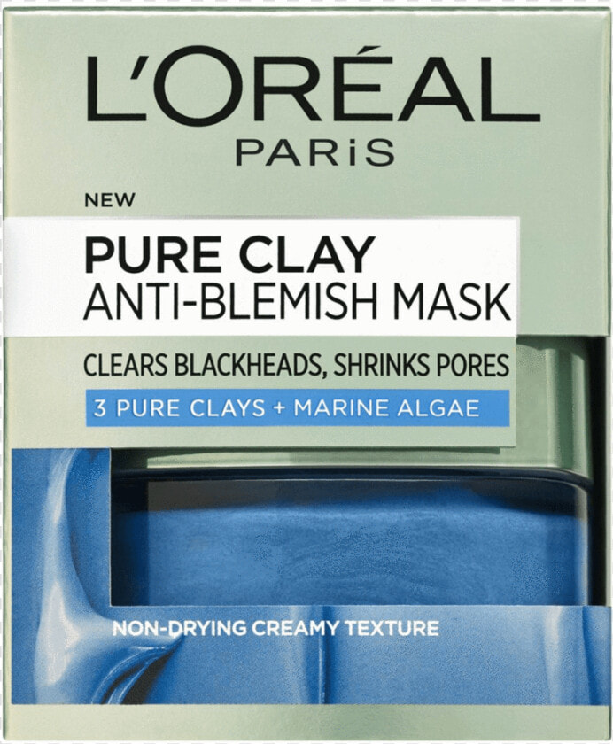 L Oreal Paris Pure Clay Blue Face Mask With Marine   Loreal Pure Clay Glow Mask  HD Png DownloadTransparent PNG