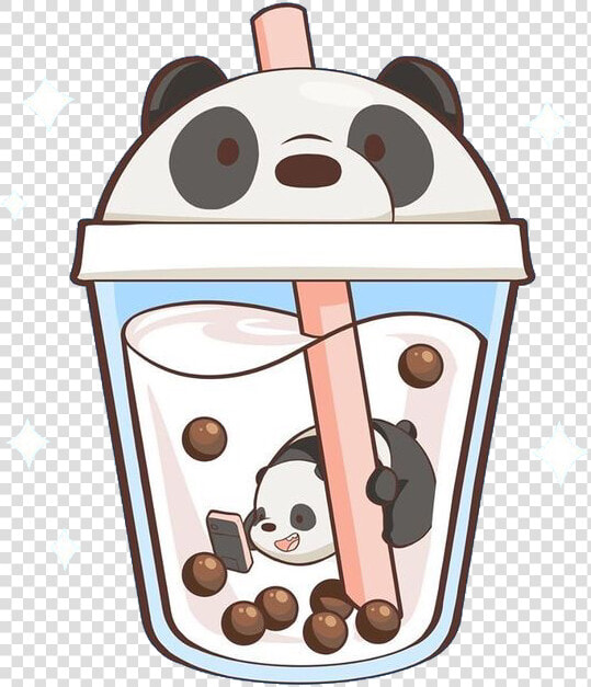  bubbletea  tea  panda  cute  kawaii  freetoedit   Boba We Bare Bears  HD Png DownloadTransparent PNG