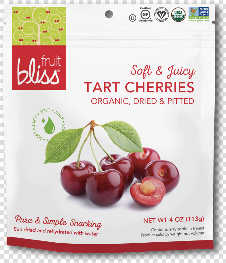 Fruit Bliss Tart Cherries Organic Snacks   Fruit Bliss Organic Tart Cherries  HD Png DownloadTransparent PNG