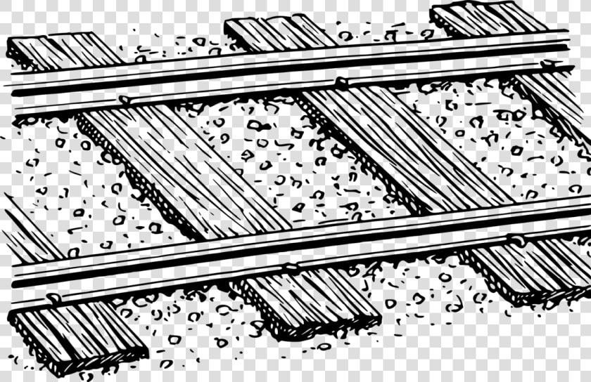 Rail Transport Train Track Drawing Railway Clipart   Train Track Clipart Black And White  HD Png DownloadTransparent PNG