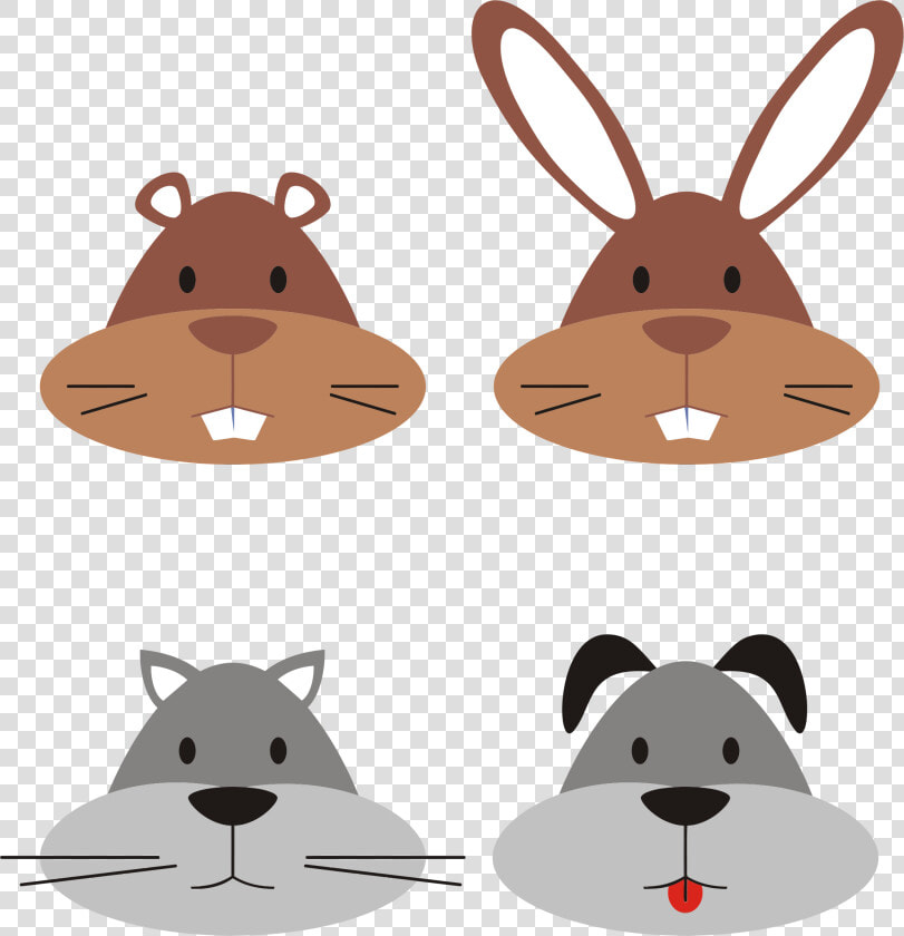 Animal Heads Big Image   Gambar Kelinci Dan Kucing Kartun  HD Png DownloadTransparent PNG